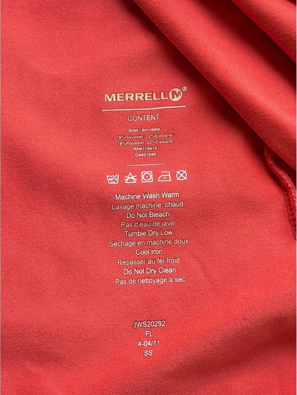 Merrell Coral Opti Wick Hiking Trail Running V Neck Top Cayley Tank Women M - Picture 5 of 6